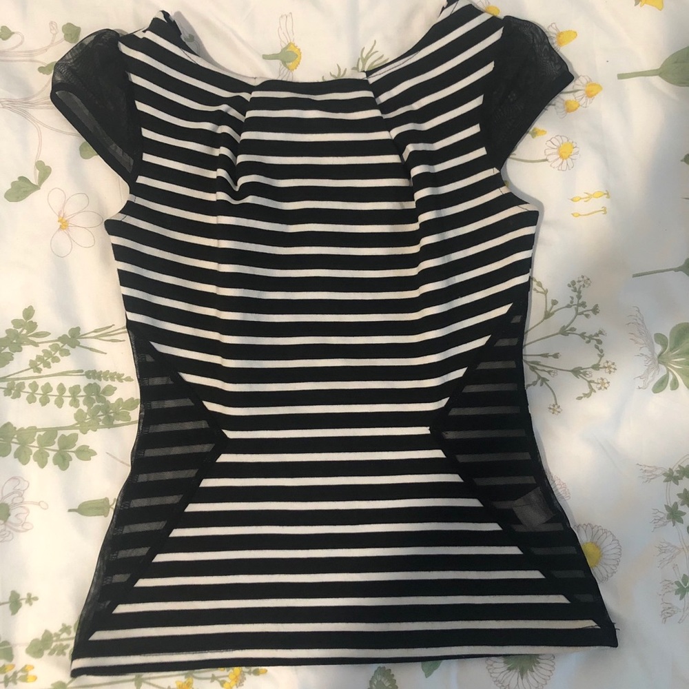 Guess striped black and white shirt